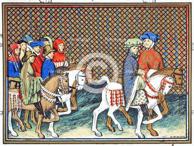 The Dukes of Exeter and Surrey sent by Richard II from Conway castle to Chester ...19th Century.