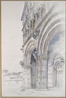 The Duomo of San Martino, Lucca, July-August 1874. Artist: John Ruskin