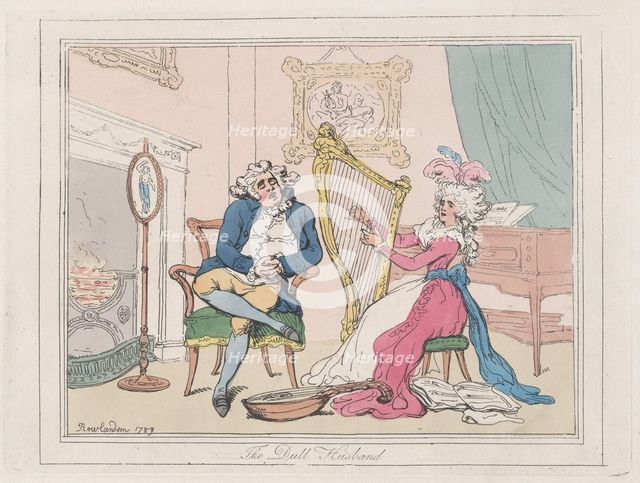 The Dull Husband, 1789., 1789. Creator: Thomas Rowlandson.