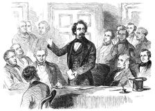 The Dulwich College Charity Meeting at the Adelphi Theatre, 1856. Creator: Unknown