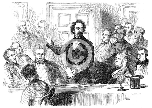 The Dulwich College Charity Meeting at the Adelphi Theatre, 1856.  Creator: Unknown.
