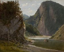 The Dunajec River in the Pieniny Mountains, 1868. Creator: Jozef Szermentowski