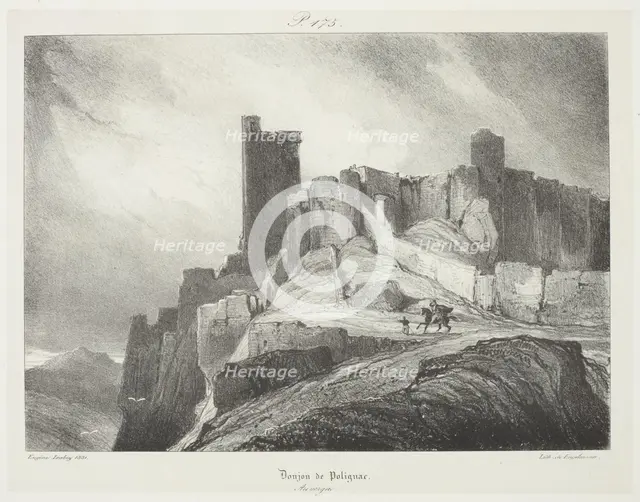 The Dungeon of Polignac, 1831. Creator: Eugene Isabey.