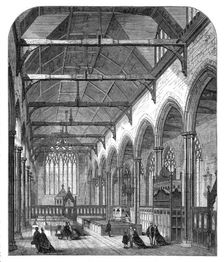 The Dutch Church, Austinfriars, recently restored, 1865. Creator: Unknown