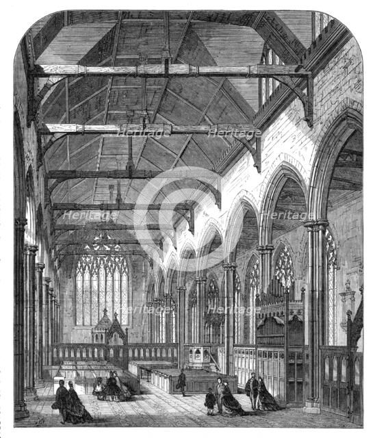 The Dutch Church, Austinfriars, recently restored, 1865. Creator: Unknown.