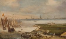 The Dutch Defeat at the Blokkersdijk, near Antwerp, 1605, c.1610-c.1615. Creator: Anon