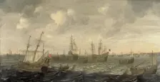 The Dutch Herring Fleet under Sail, 1660-1701. Creator: Cornelis Beelt