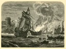 The Dutch in the Medway: De Ruyter's Attack on Upnor Castle 1667, (1890). Creator: Unknown