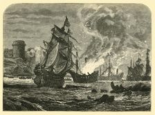 The Dutch in the Medway: De Ruyter's Attack on Upnor Castle 1667, (1890). Creator: Unknown