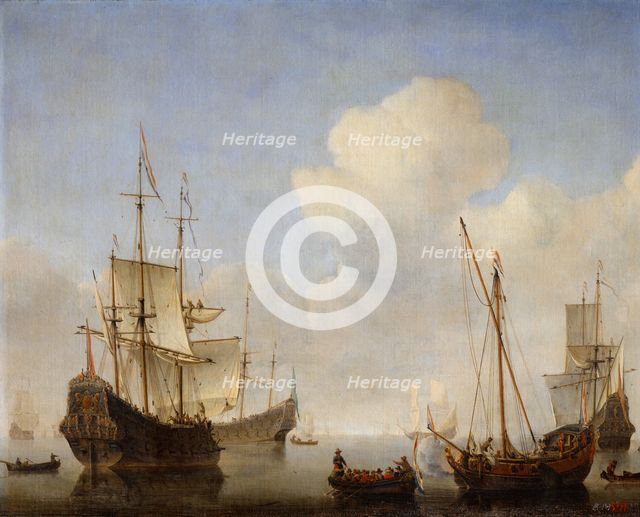 'The Dutch Squadron at the West African Coast', 1660s.  Artist: Willem van de Velde the Younger