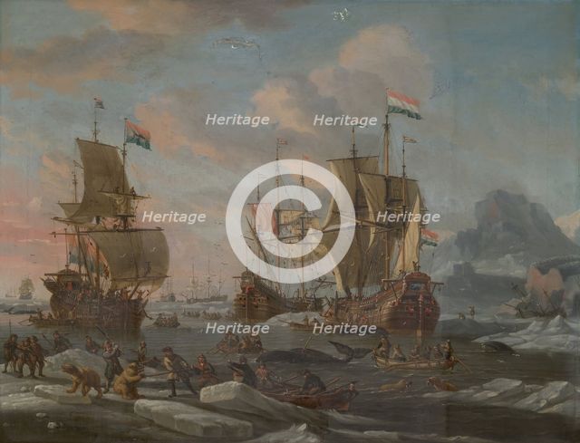 The Dutch Whaling Fleet, 1690/1700. Creator: Abraham Storck.