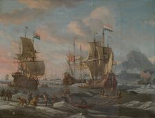 The Dutch Whaling Fleet, 1690/1700. Creator: Abraham Storck