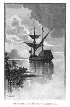 The Duyfken in the Gulf of Carpentaria, Australia, 1606 (1886).Artist: W Mollier