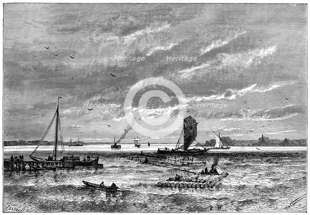 The Dvina, from Archangel, Russia, 1879.Artist: Barbant
