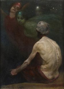 The dwarf Alberich and the Rhinemaidens (The Rhine Gold), 1909. Creator: Veith, Eduard (1856-1925)