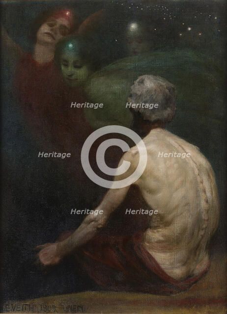 The dwarf Alberich and the Rhinemaidens (The Rhine Gold), 1909. Creator: Veith, Eduard (1856-1925).