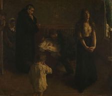 The dying child, 1881. Creator: Hans Heyerdahl