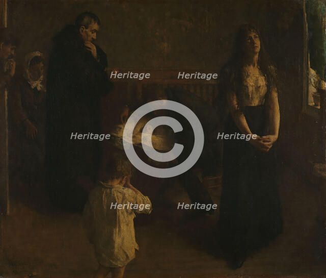 The dying child, 1881. Creator: Hans Heyerdahl.