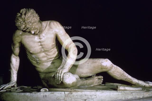 The 'Dying Gaul' statue, a Roman copy of a Hellenistic Greek bronze, 3rd century BC. Artist: Epigonus