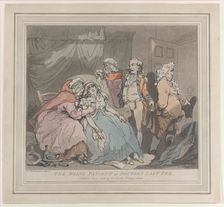 The Dying Patient, or Doctor's Last Fee, April 1, 1786., April 1, 1786. Creator: Unknown