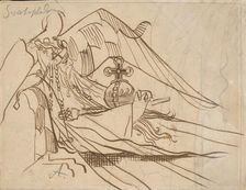 The Dying Svatopluk, 1880-1890. Creator: Mikolas Ales