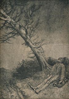 The Dying Vagabond 1875. Artist: Alphonse Legros