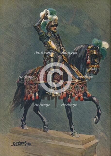 The Dymoke Suit of Armour at Windsor Castle, 1902. Artist: C Clarke