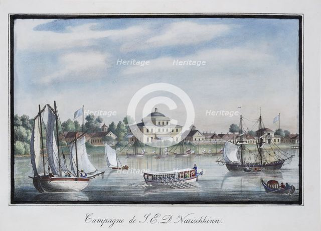 The Dacha of Dmitry Lvovich Naryshkin at the Kamenny Island in Saint Petersburg, 1824.