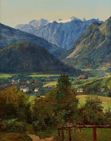 The Dachstein from Sophien-Doppelblick near Ischl, 1835. Creator: Ferdinand Georg Waldmuller