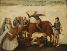 The Dairy Cow: The Dutch Provinces, Revolting against the Spanish King Philip II, Are Led by Prince Creator: Anon