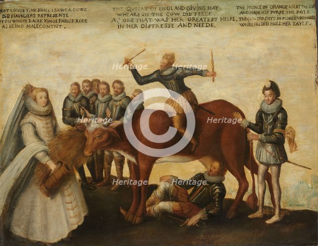 The Dairy Cow: The Dutch Provinces, Revolting against the Spanish King Philip II, Are Led by Prince  Creator: Anon.