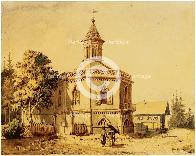 The Dairy Farm Pavilion in the Pavlovsk Park. Artist: Charlemagne, Iosif Ivanovich (1782-1861)