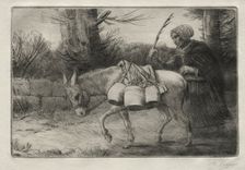 The Dairymaid of Boulogne (Third Plate). Creator: Alphonse Legros (French, 1837-1911)