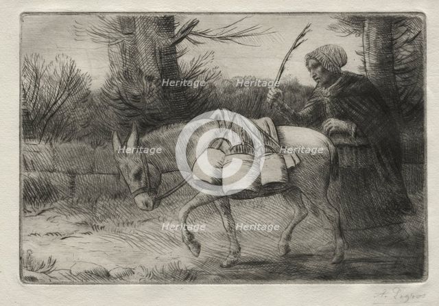 The Dairymaid of Boulogne (Third Plate). Creator: Alphonse Legros (French, 1837-1911).