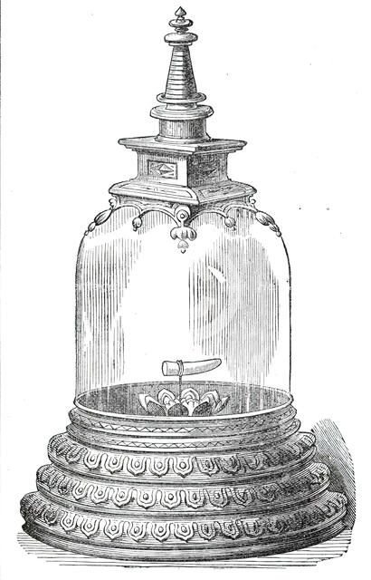 The Dalada as it is exhibited for the worship of the Cinghalese, 1876. Creator: Unknown.