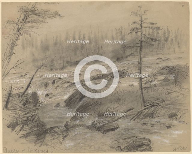 The Dalles of St. Louis. Creator: Alfred Waud.