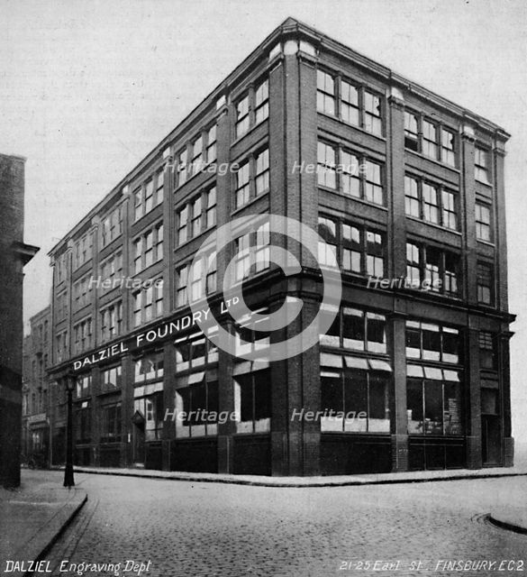 'The Dalziel Foundry', 1919. Artist: Unknown.