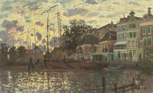 The Dam at Zaandam, Evening, 1871. Creator: Monet, Claude (1840-1926)