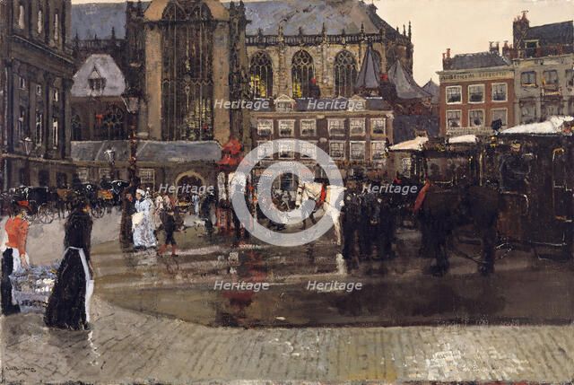 The Dam (De Nieuwe Kerk in Amsterdam), 1891.
