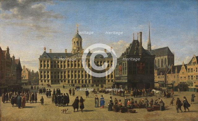The "Dam" in Amsterdam, 1668. Creator: Gerrit Berckheyde.