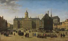 The "Dam" in Amsterdam, 1668. Creator: Gerrit Berckheyde