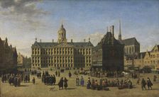 The "Dam" in Amsterdam, 1668. Creator: Gerrit Berckheyde
