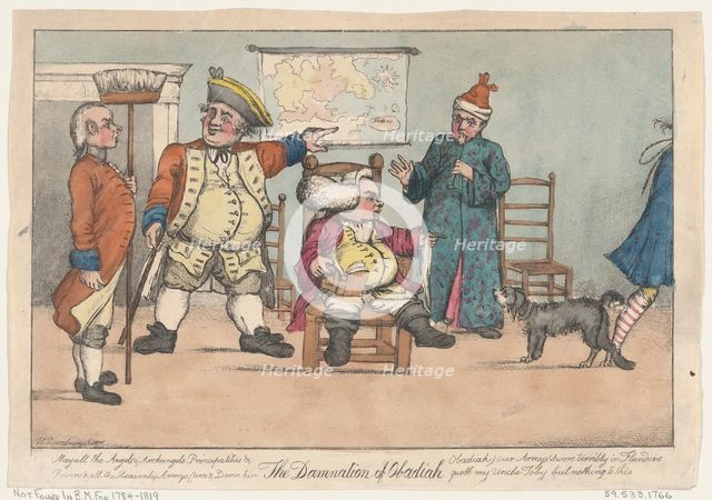The Damnation of Obadiah (Tristram Shandy), 1800-20. Creator: Unknown.