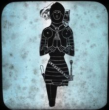 The damaged brass monument to Sir John Drayton, a knight..., Dorchester Abbey, Oxfordshire. Creator: Henry Taunt