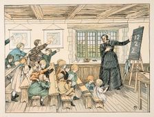 The Dame, from Four and Twenty Toilers, pub. 1900 (colour lithograph)