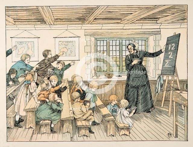 The Dame,  from Four and Twenty Toilers, pub. 1900 (colour lithograph)
