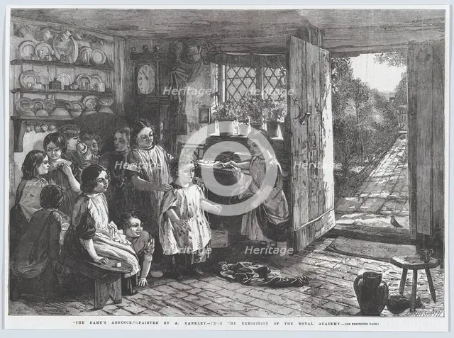 The Dame's Absence, from "Illustrated London News", July 4, 1857. Creator: Harvey Orrin Smith.