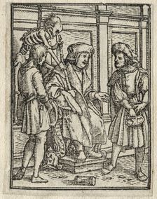 The Dance of Death: The Canon or Prebendary; The Judge. Creator: Hans Holbein (German, 1497/98-1543)