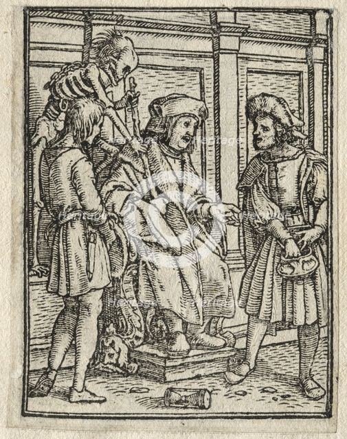 The Dance of Death: The Canon or Prebendary; The Judge. Creator: Hans Holbein (German, 1497/98-1543).