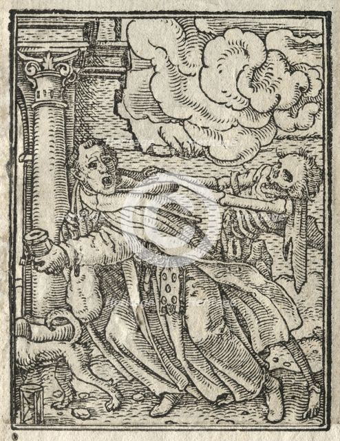 The Dance of Death: The Mendicant Friar; The Nun. Creator: Hans Holbein (German, 1497/98-1543).